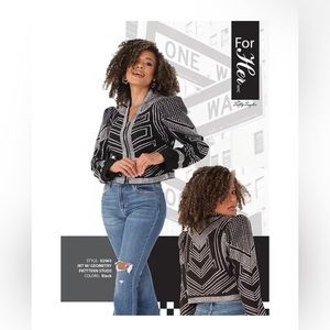 BRAND NEW FOR HER NYC RHINESTONE JACKET  - Size Large